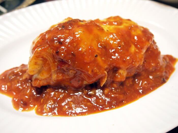 鶏胸肉の生ハムチーズ焼き